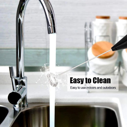 Electric Milk Frother Coffee Maker Handheld Whisk Beater Foam Maker Drink Mixer with Stand Kitchen Milk Coffee Egg Stirring Tool
